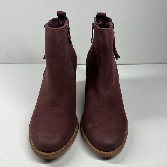 Blondo Nova Waterproof Bootie Maroon Nubuck Leather B6207 Womens Size 7.5 - Picture 2 of 11